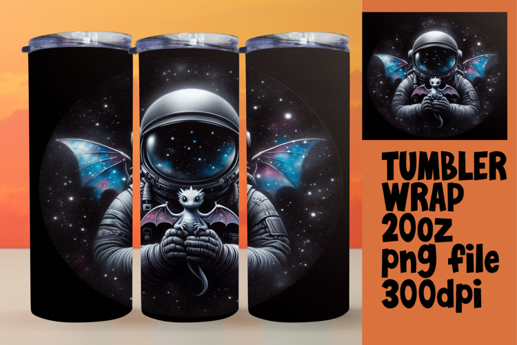 20oz Tumbler Template for Any Occasion , Astronaut