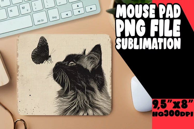 Whimsical Cat Sublimation Mat