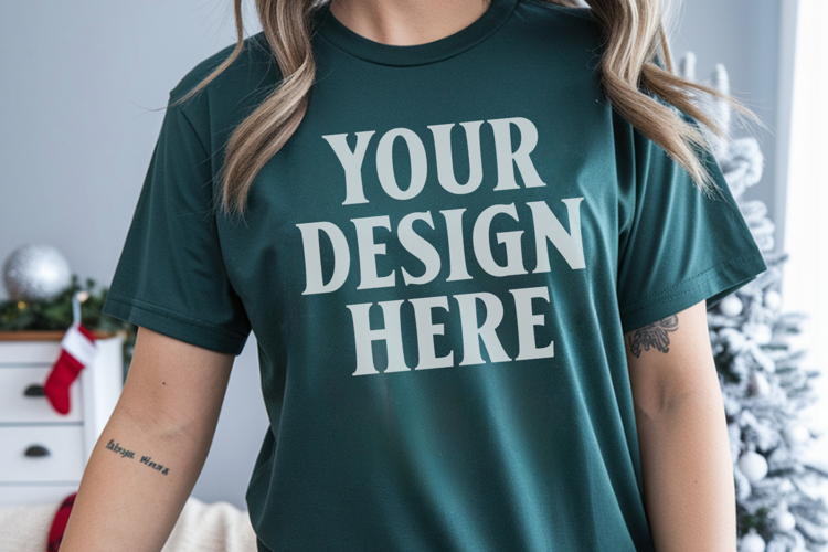 Moss Christmas Comfort Colors 1717 Mockups, CC 1717 m