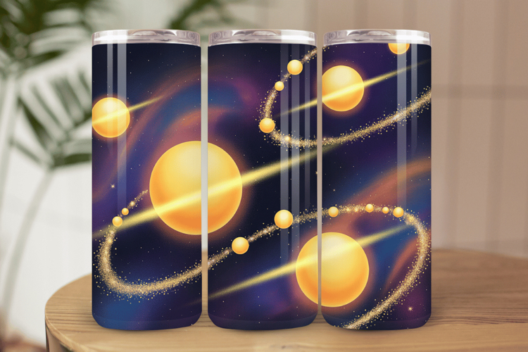 Festive Happy New Year Tumbler Wrap 2026: 20oz Skinny Tumble