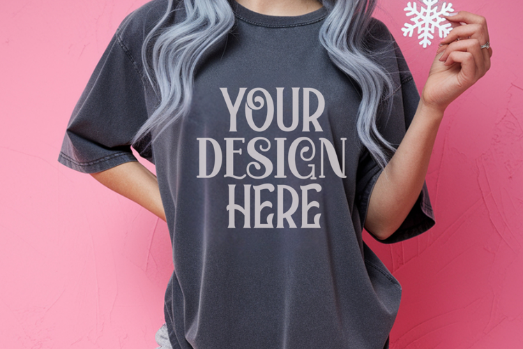 Moss Comfort Colors 1717 Christmas Mockup, CC 1717