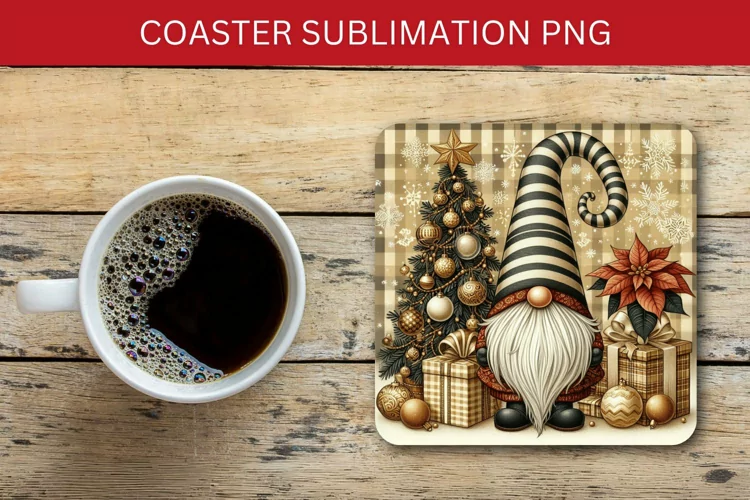 square coaster - gnome
