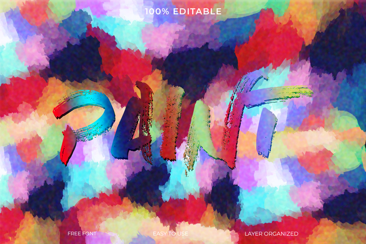 Vibrant, Abstract Paint Text Design for Graphic Design example image 1