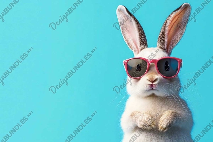 funny bunny with glasses