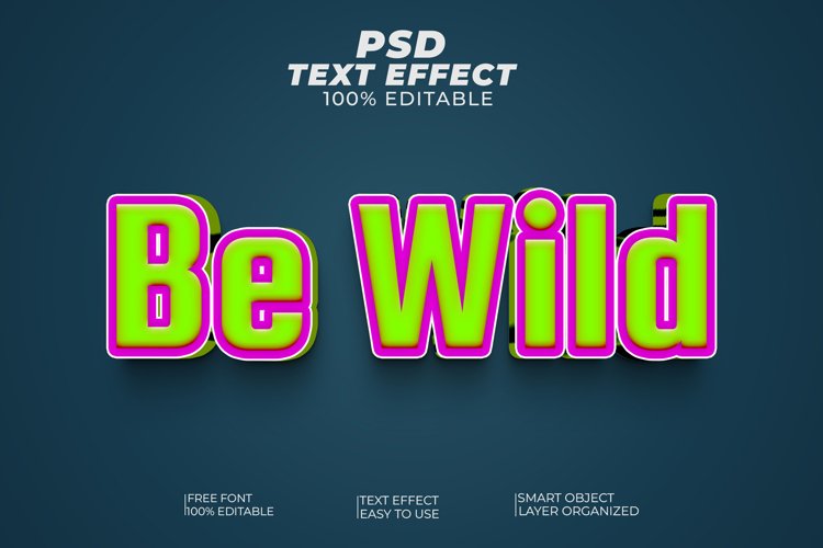 Be Wild Editable Text Effect Style example image 1