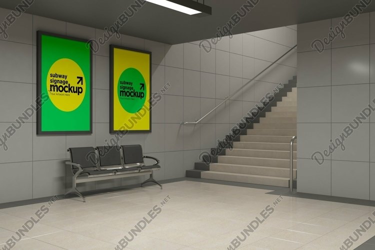 Subway Two Signage Mockup