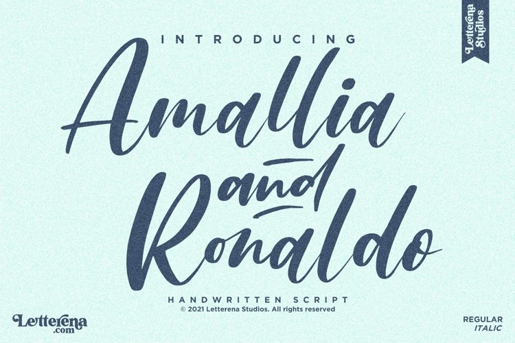 Amallia and Ronaldo - Handwritten Script Font example image 1