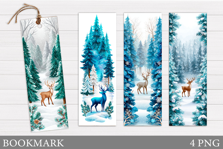 Reindeer Bookmark Design. Christmas Bookmark Printable