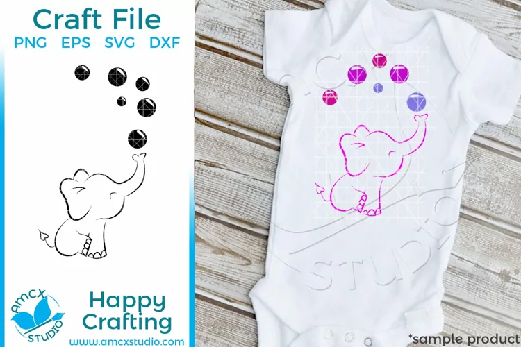 Baby Elephant SVG
