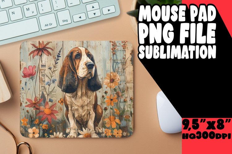 Dog Lover's Woodgrain Mouse Mat example image 1