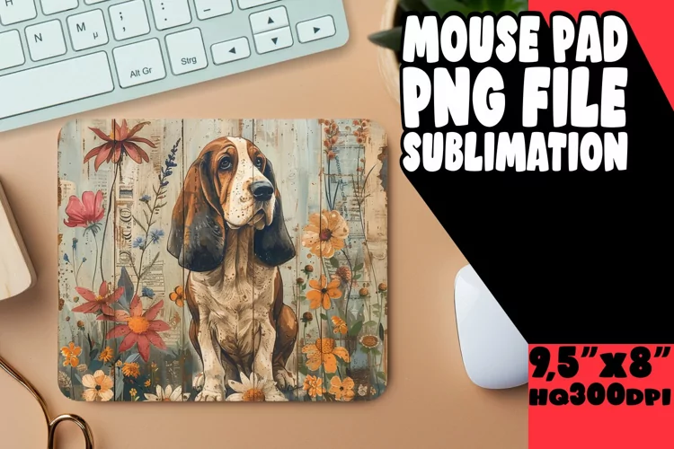 Dog Lover's Woodgrain Mouse Mat