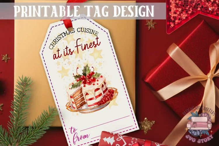 Watercolor Christmas Gift Tag Christmas Ornaments PNG
