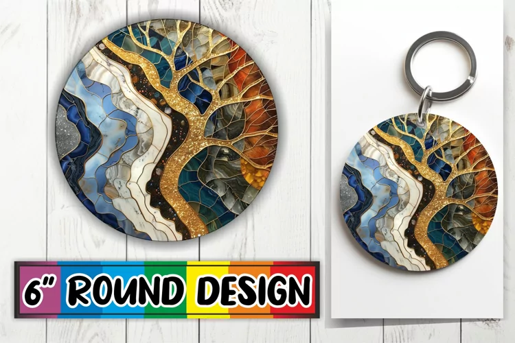 Luxe Landscape Keychain Marvels: Golden Marvels