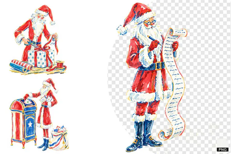 Quirky Santa PNG