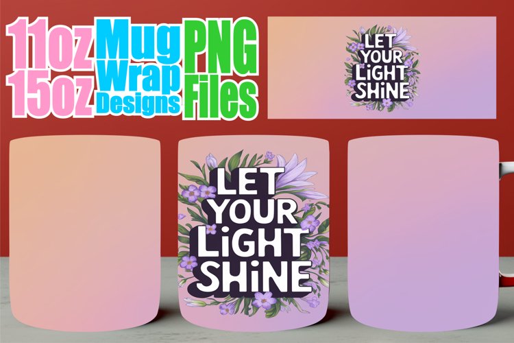 Playful joy 11oz 15oz mug wrap, Quote example image 1