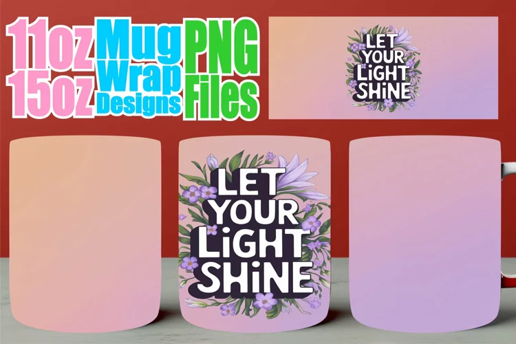 Playful joy 11oz 15oz mug wrap, Quote