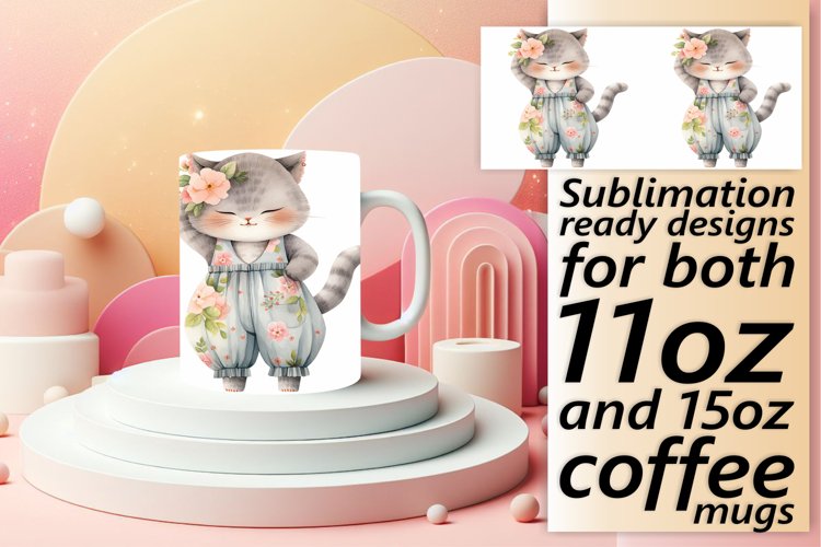 Pastel Blossom Cat Sublimation Wrap - Spring Serenade