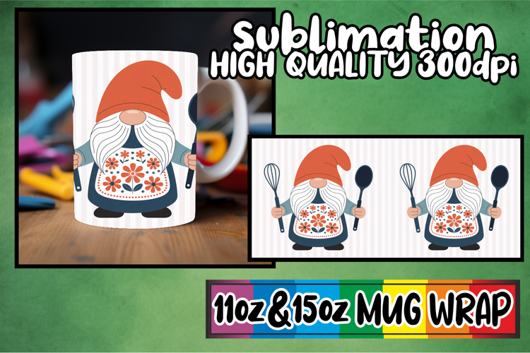 Cozy moments sublimation print wrap, Gnomes