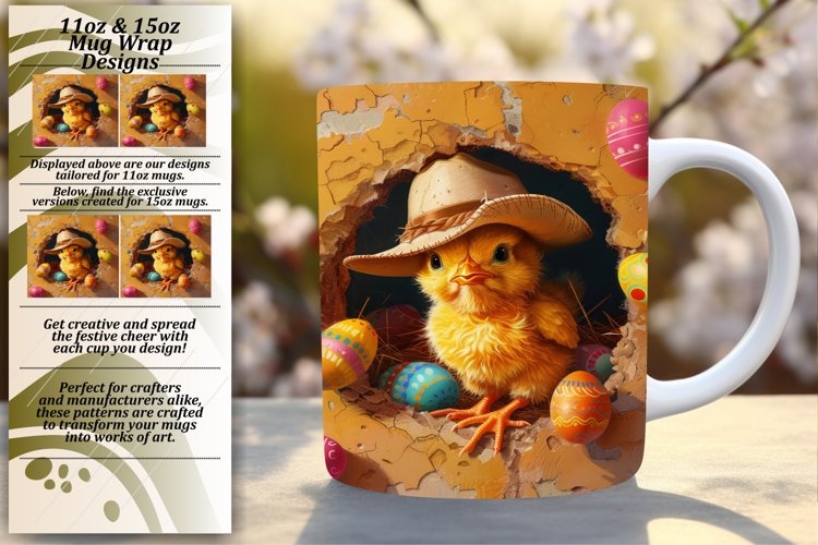 Springtime 3D Hole Mug Wrap, Easter Wonder example image 1