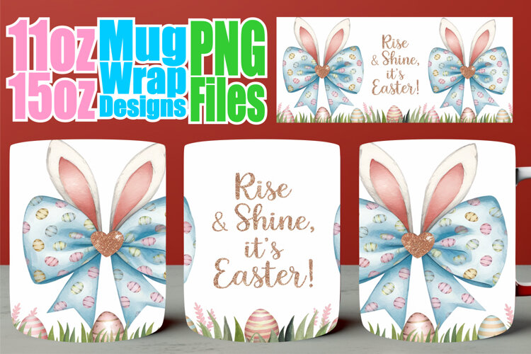 Unique vibes sublimation print wrap, Easter Bow example image 1