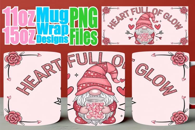 Inspired thoughts 11oz 15oz mug wrap, Valentines