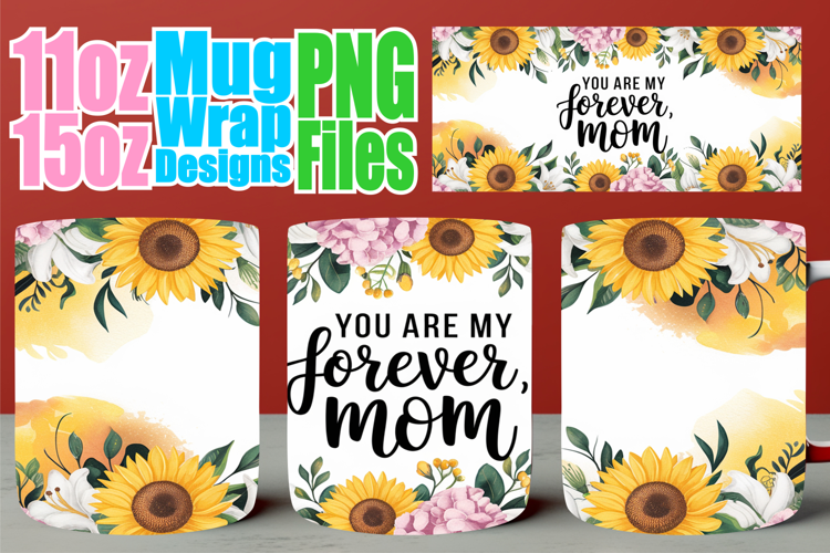 Inspired thoughts 11oz 15oz mug wrap, Mother's Day