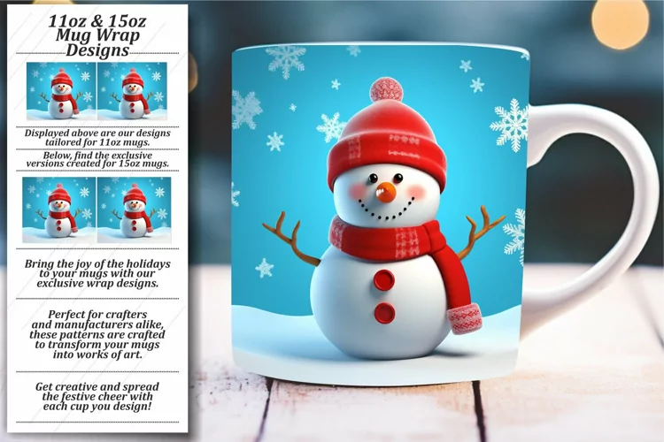 Joyful Xmas Creations: Colorful Mug Wrap Design