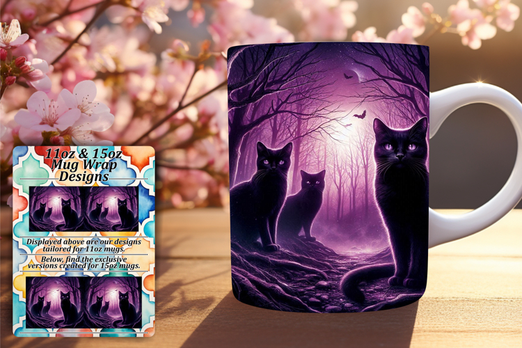Happy 11oz Mug Wrap Png Template , Horror Halloween