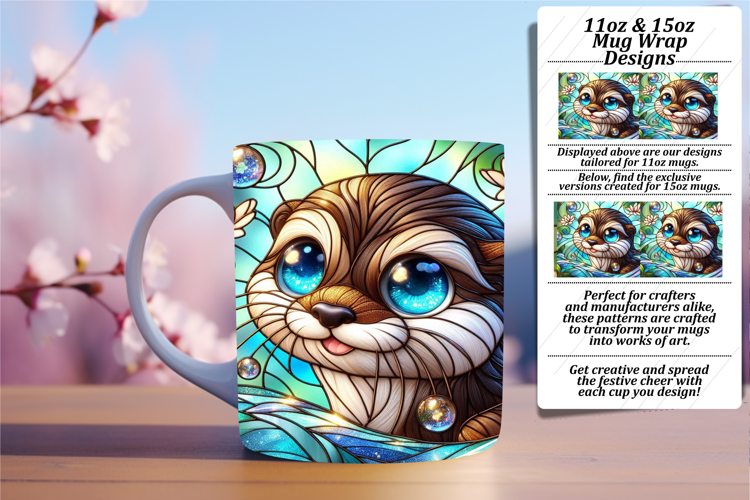 Charming 11oz Mug Wrap Png Template , Animals