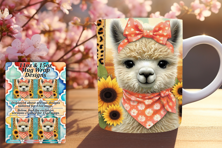 Quirky 11oz Mug Wrap Png Artwork , Cute Animals