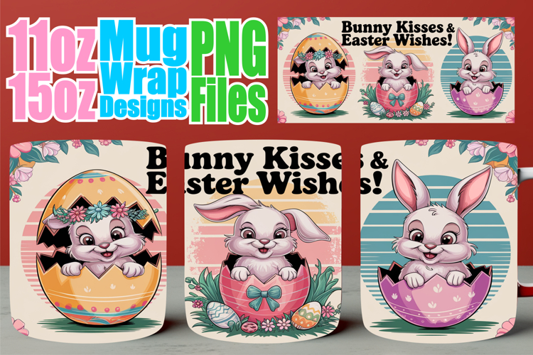 Lovely moments sublimation mug wrap, Easter