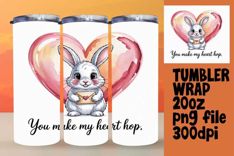 GORGEOUS 20oz Sublimation Template , Valentines Day