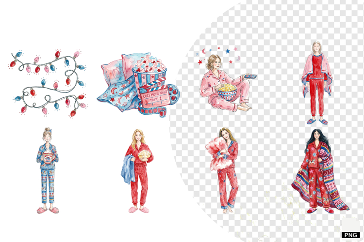 Cozy Movie Night Clipart