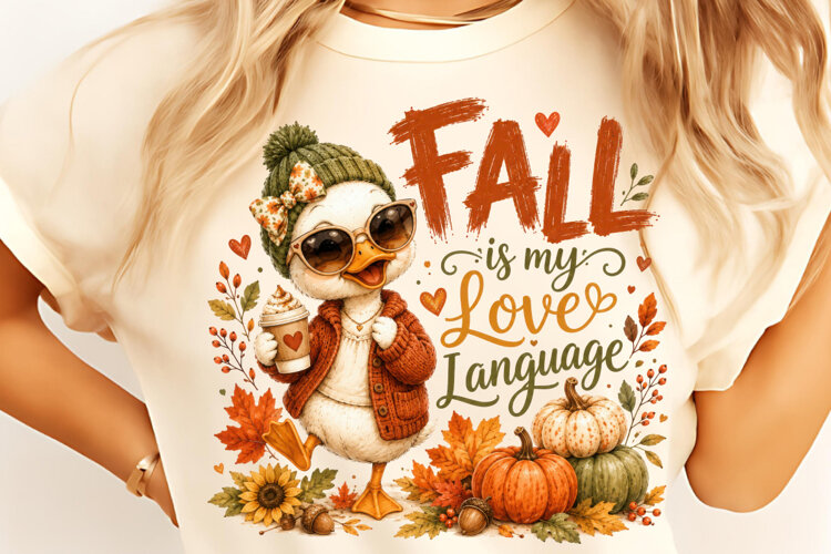 Fall Is My Love PNG, Funny Thanksgiving PNG, Fall Pumpkin example image 1