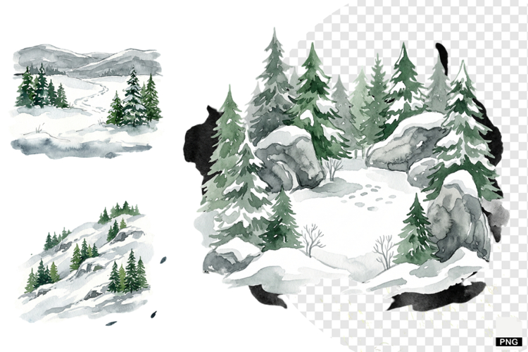 Winter Nature Escape Clipart