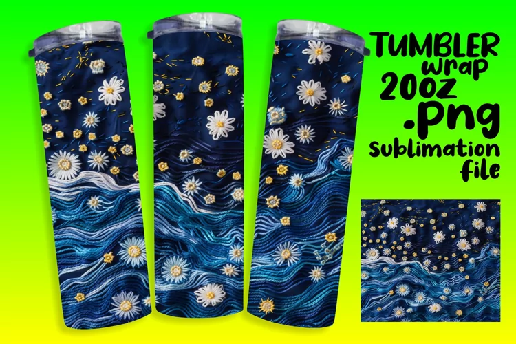 Vibrant Pattern Embroidered Sublimation Wrap
