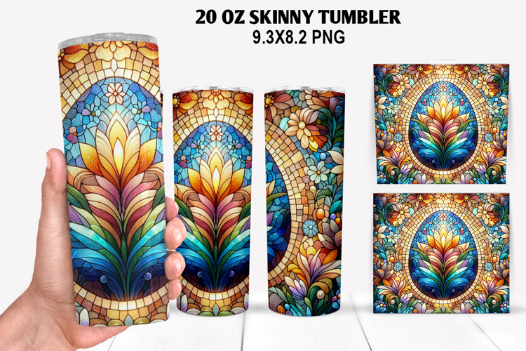Skinny Tumbler 20oz Wrap Design, Easter Tumbler PNG Design