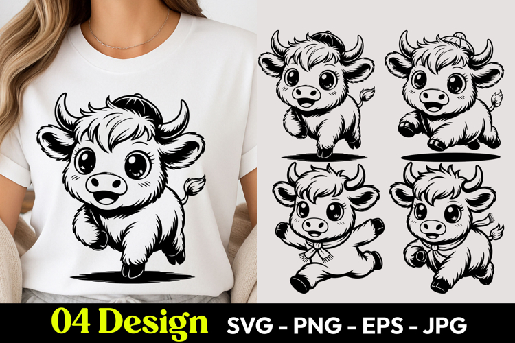 Playful Baby Bull SVG PNG