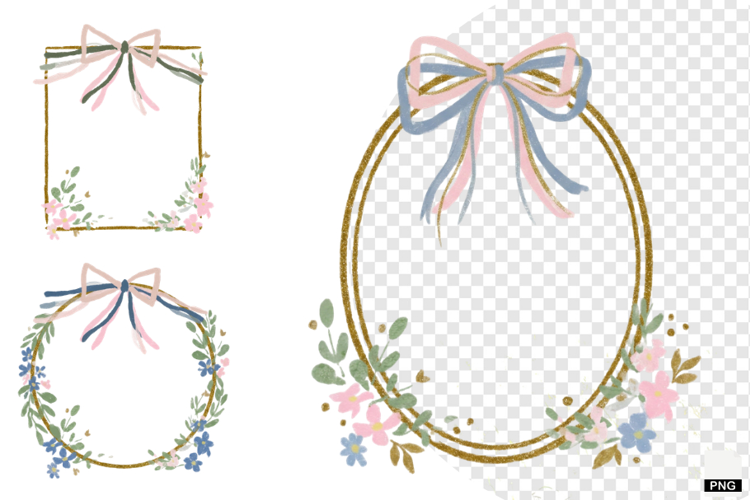 Wedding Coquette Frames PNG