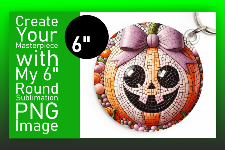 Bright Circle Design for Coasters , Cute Pumpkin example image 1