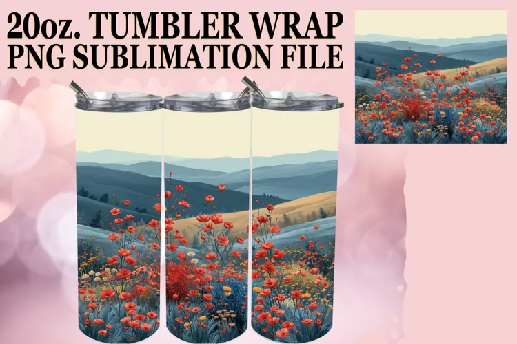 Radiant Meadow of Flowers Tumbler Wrap