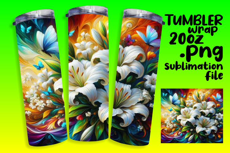 PLAYFUL 20oz Tumbler Design , Flowers