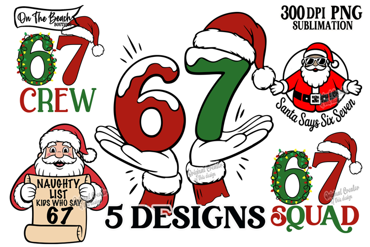 Santa 67 Christmas SVG Cutting PNG Sublimation