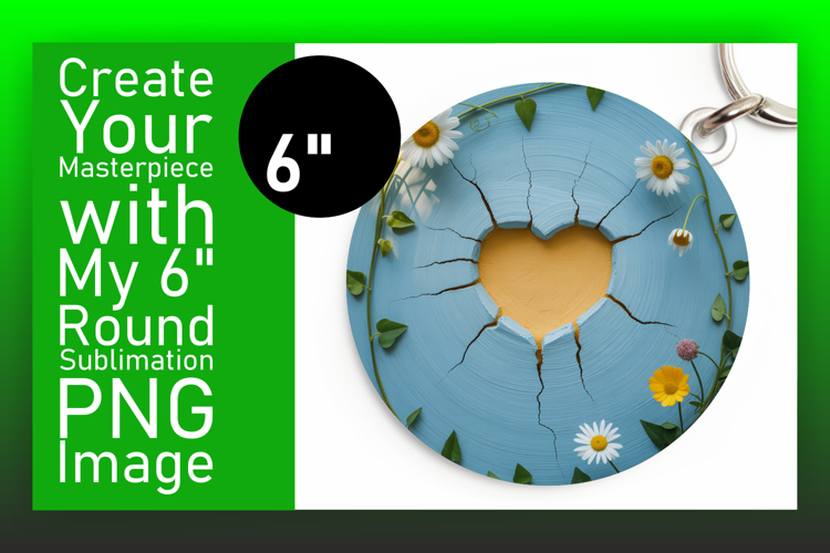 Bright Circle Design Coaster Artwork , 3D Heart