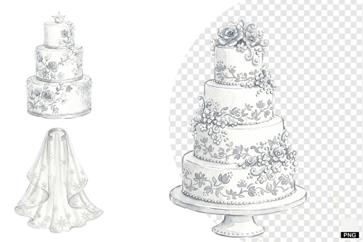 Snowy Romance Wedding Clipart