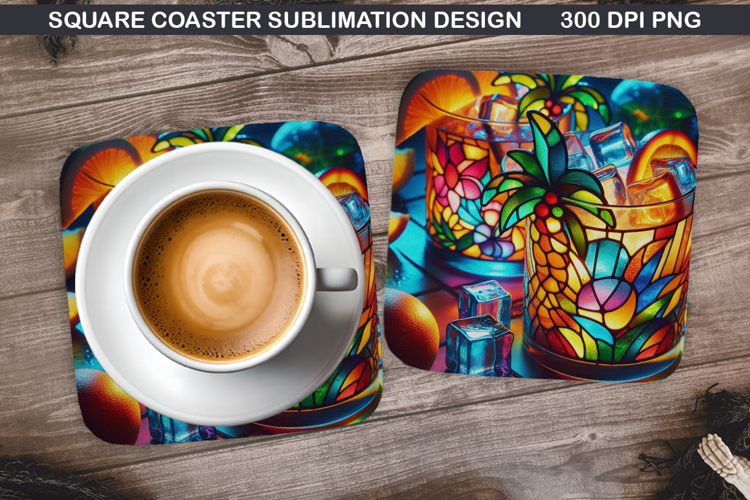 Summer Coaster Sublimation, Summer Coaster PNG Design