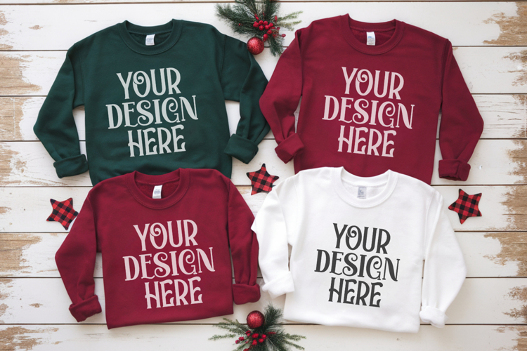 Christmas Family Matching Group T-Shirt Mockup