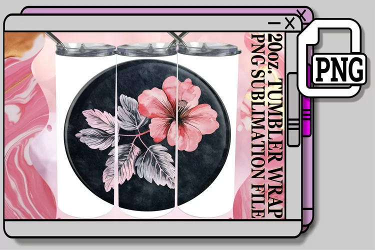 Fresh Blooms Denim Tumbler Sublimation 20oz