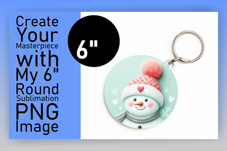 Gorgeous Circle Design for Sublimation , Snowman