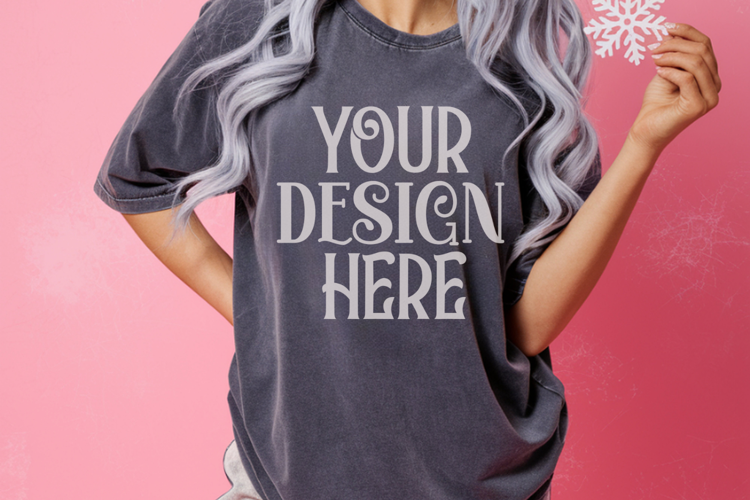 Pepper Comfort Colors 1717 Christmas Mockup, CC 1717